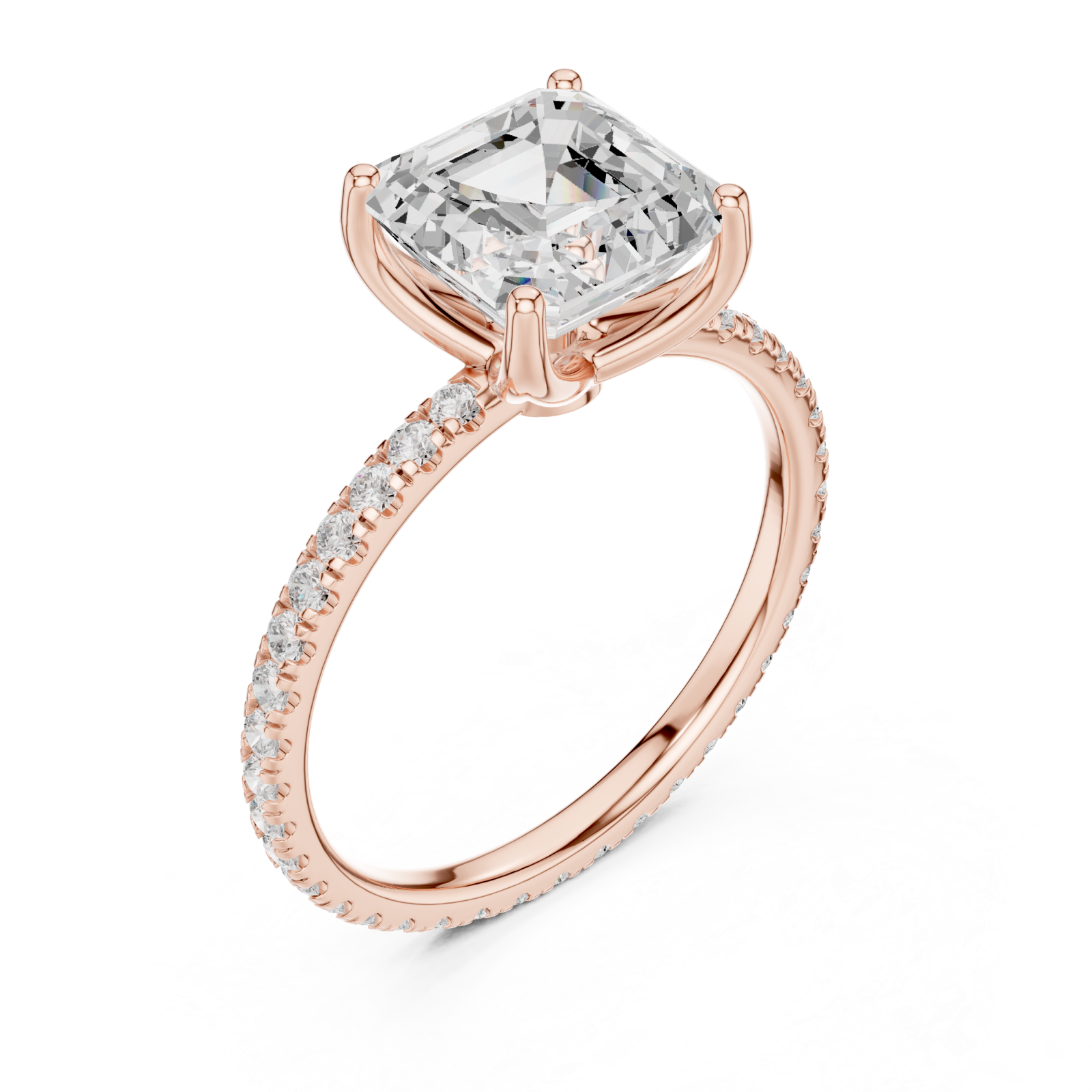  Rose Gold Luxe Empress Cushion Ring Right View