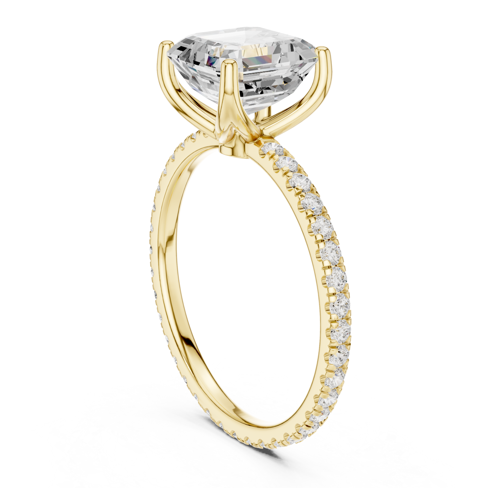  Gold Luxe Empress Cushion Ring Left View