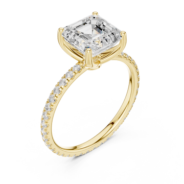 Gold Luxe Empress Cushion Ring Right View