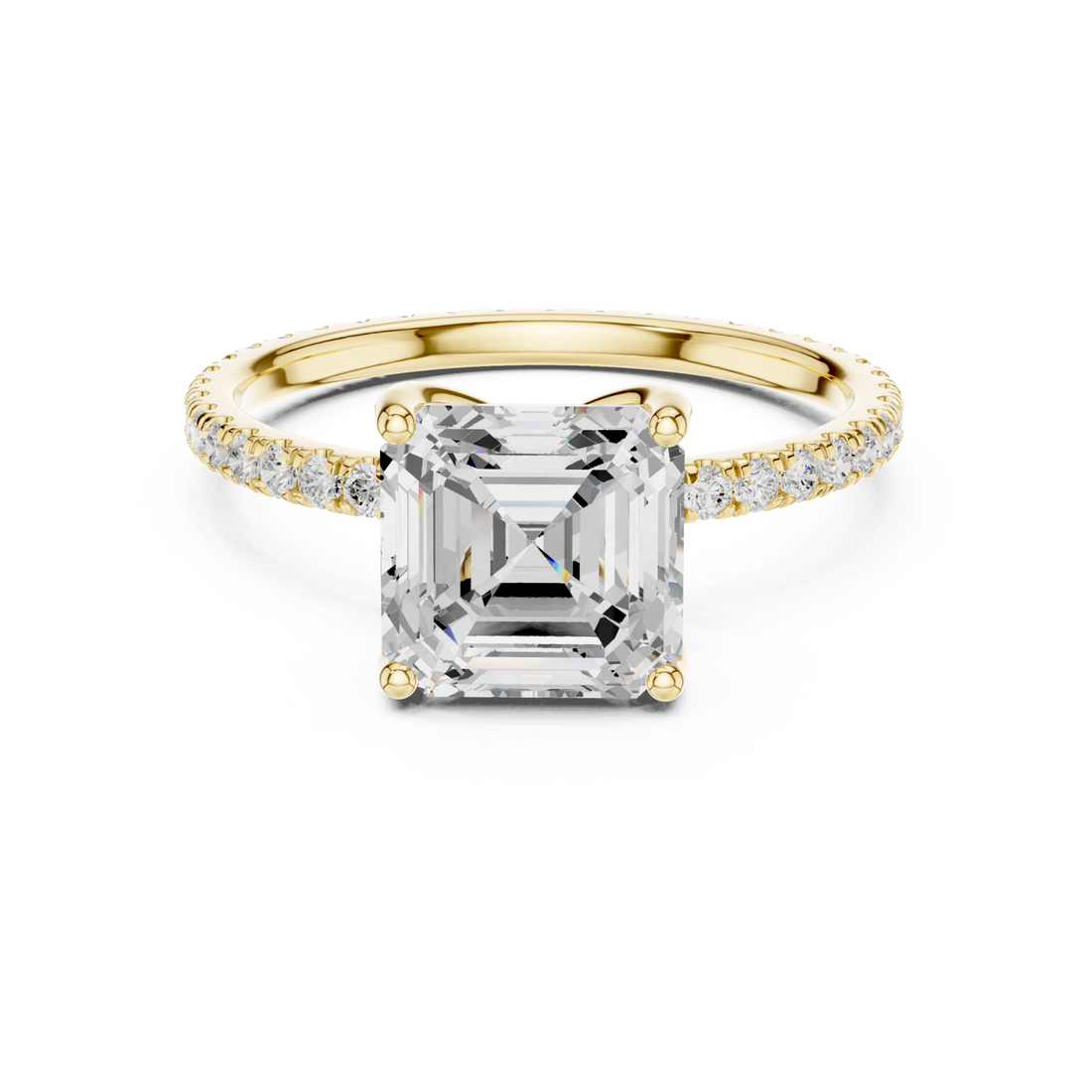 Gold Luxe Empress Cushion Ring Right View