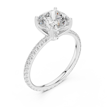  White Gold Starpoint Elevated Solitaire Engagement Ring Right View