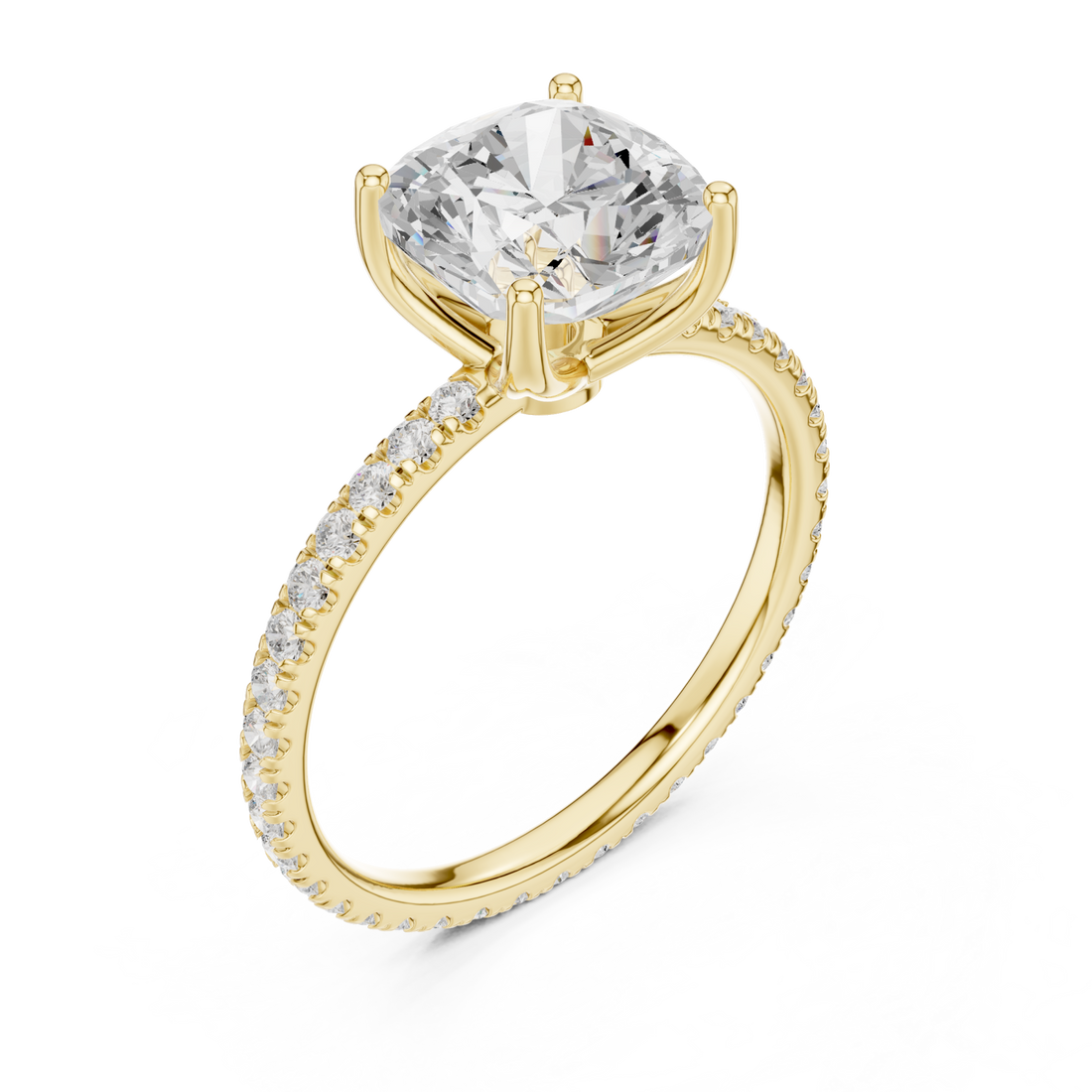 Gold Starpoint Elevated Solitaire Engagement Ring Right View