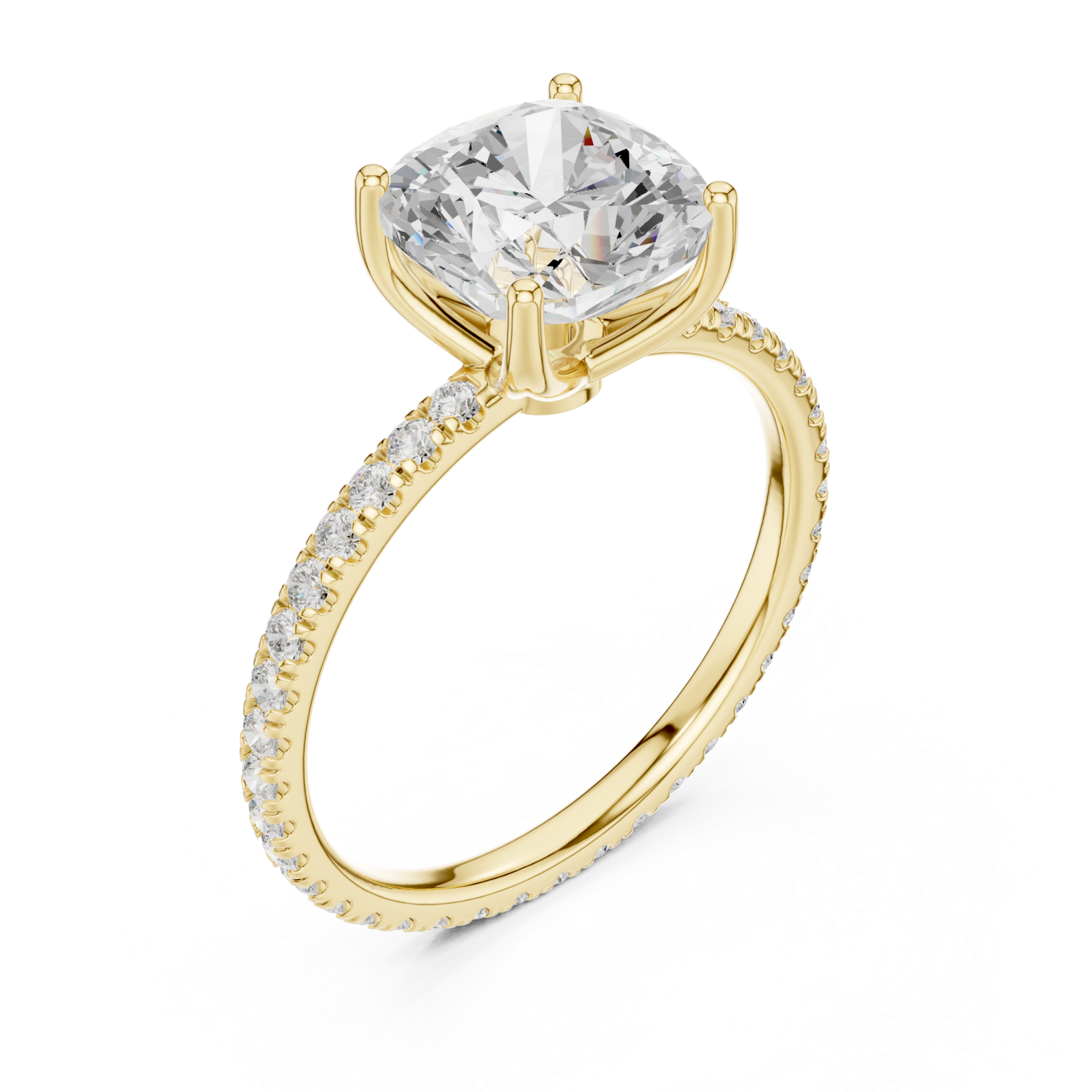 Gold Starpoint Elevated Solitaire Engagement Ring Right View