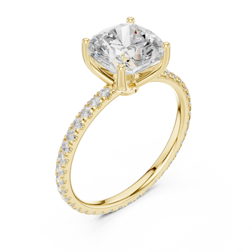 Gold Starpoint Elevated Solitaire Engagement Ring Right View