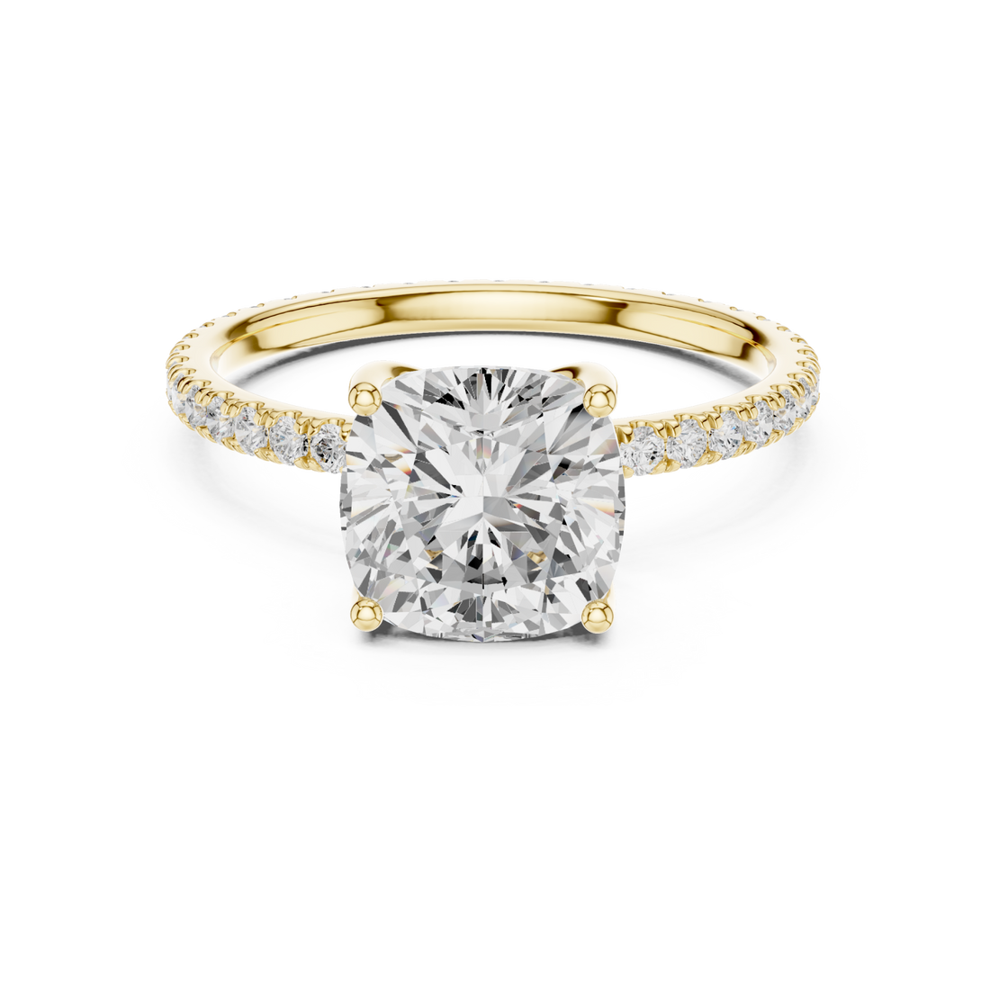 Gold Starpoint Elevated Solitaire Engagement Ring Right View