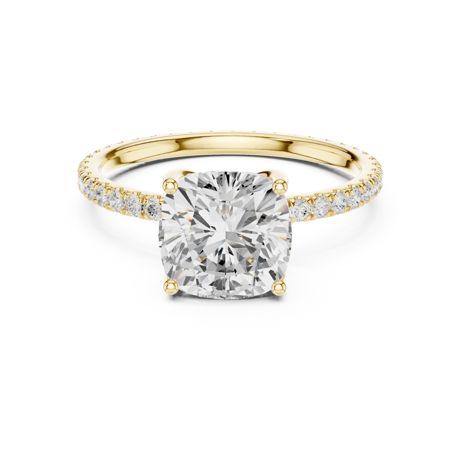  Gold Starpoint Elevated Solitaire Engagement Ring Front View