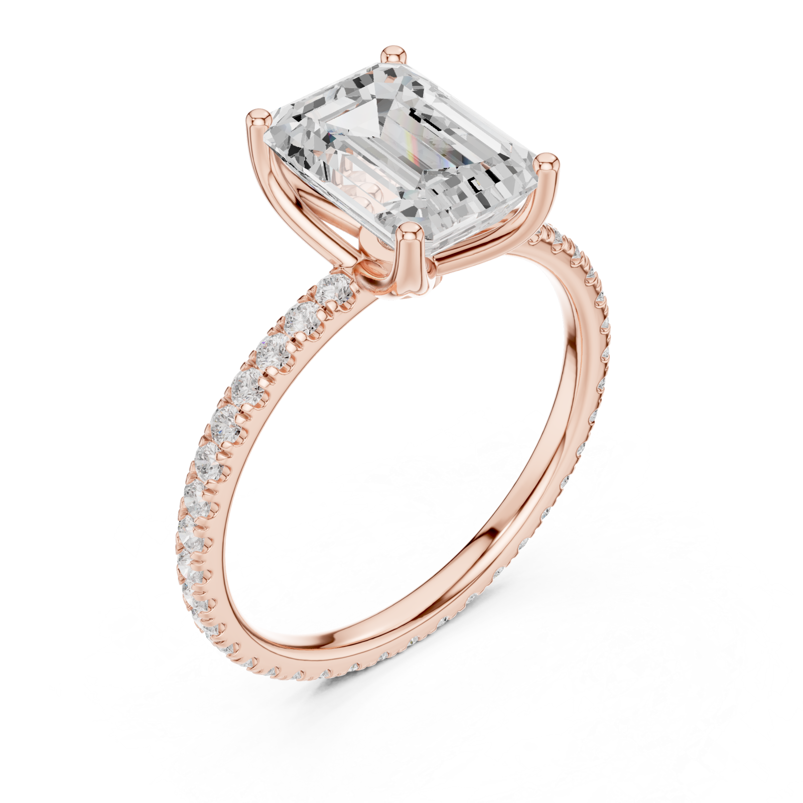  Rose Gold Sunlit Reverie Petite Solitaire Band Right View