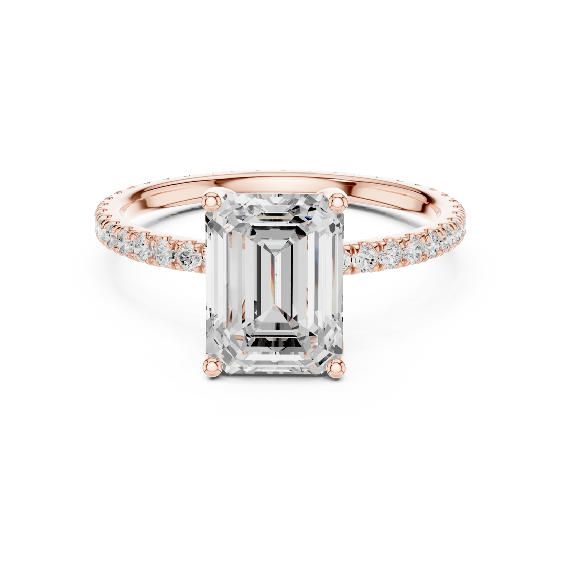  Rose Gold Sunlit Reverie Petite Solitaire Band Right View