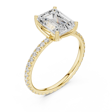 Gold Sunlit Reverie Petite Solitaire Band Right View