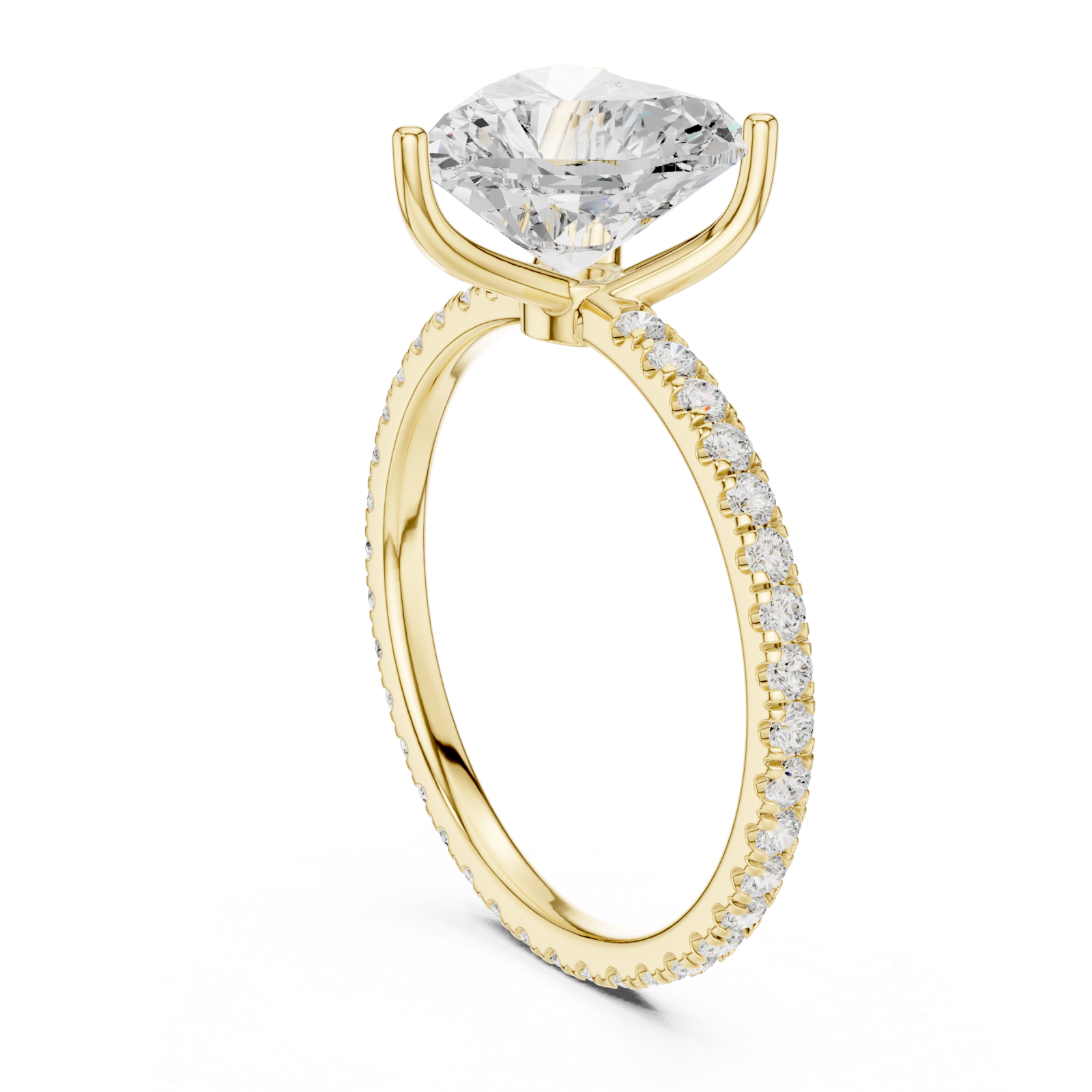  Gold Palais Heart Silhouette Ring Left View