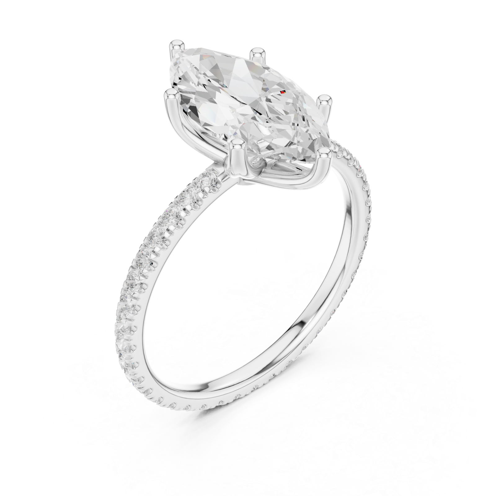  White Gold Infinite Grace Solo Halo Ring Right View