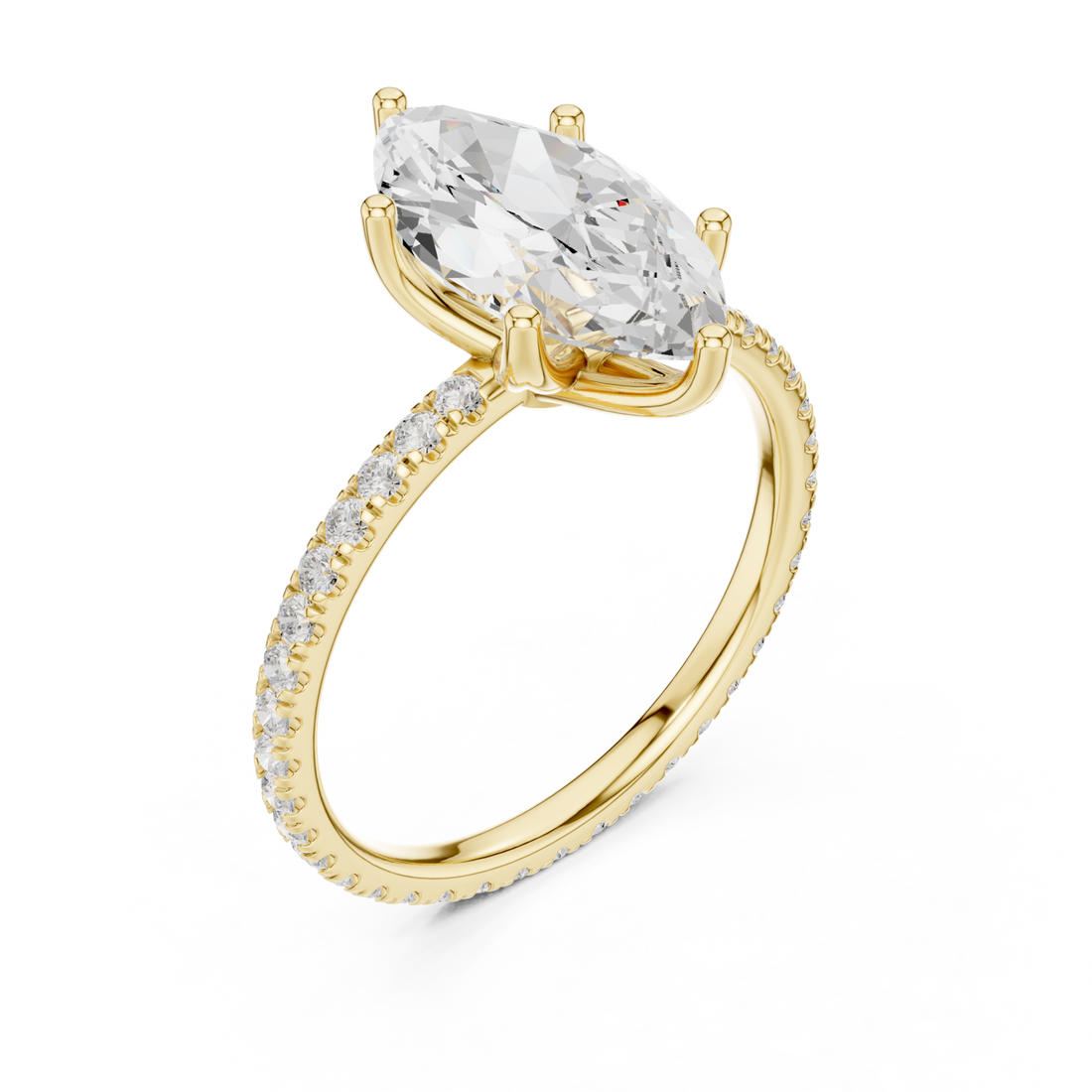 Gold Infinite Grace Solo Halo Ring Right View
