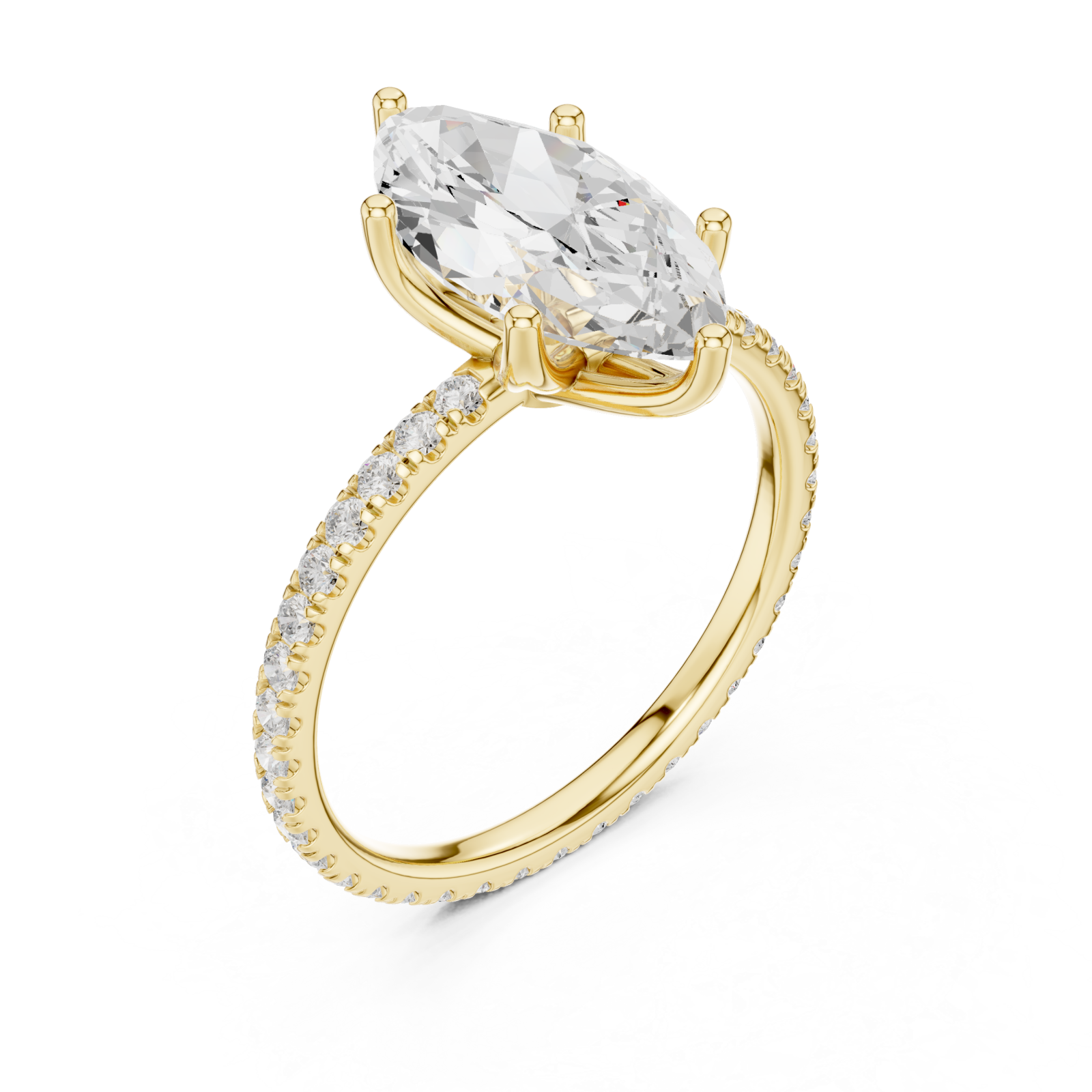 Gold Infinite Grace Solo Halo Ring Right View