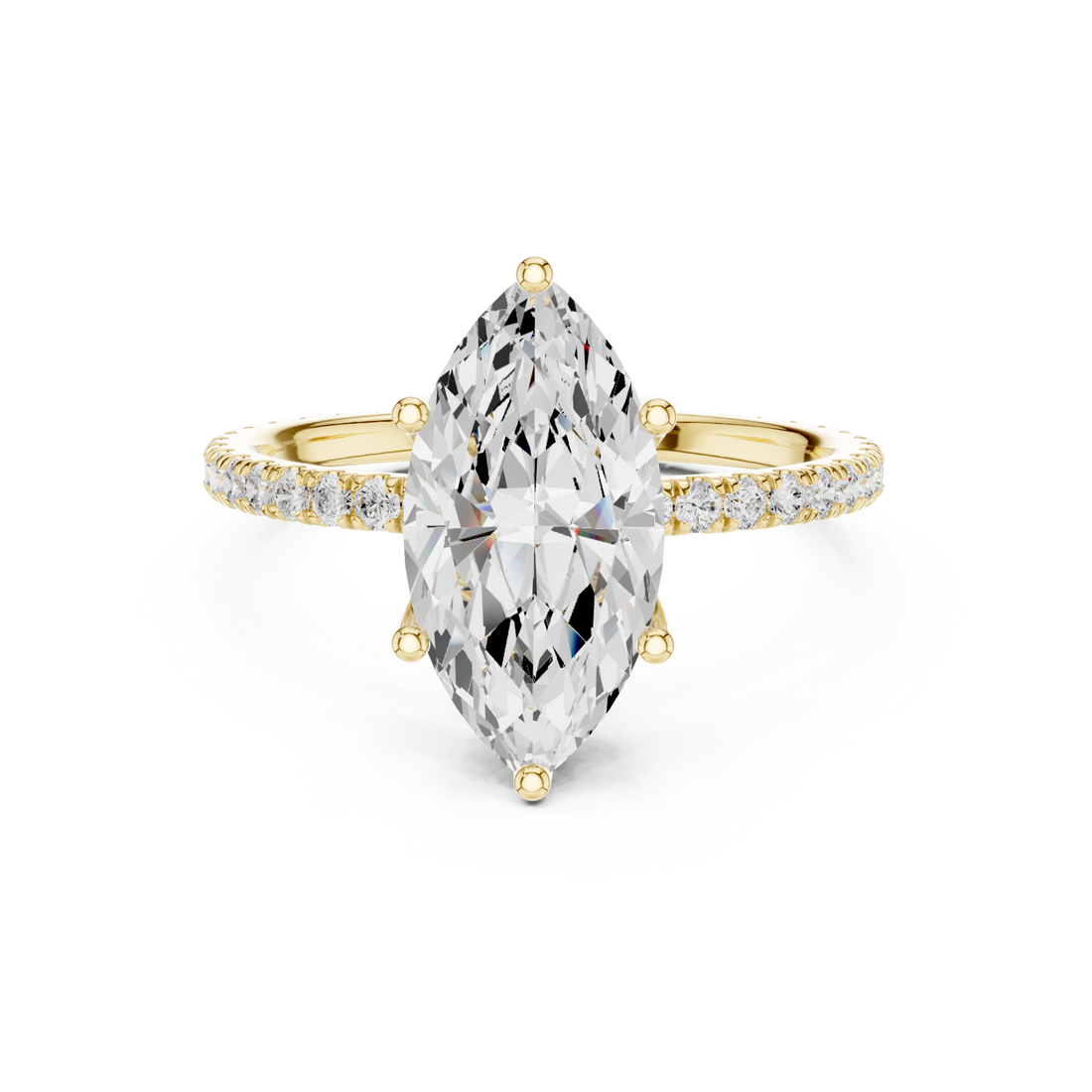 Gold Infinite Grace Solo Halo Ring Right View