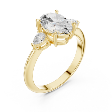 Gold Radiance Whisper Trio Ring Right View