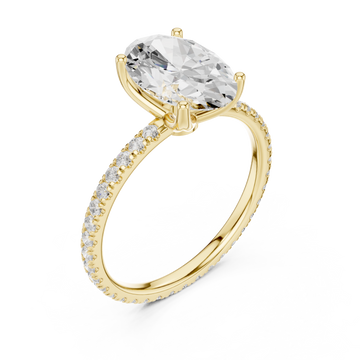 Gold Luminous Infinity Crown Engagement Ring Right View
