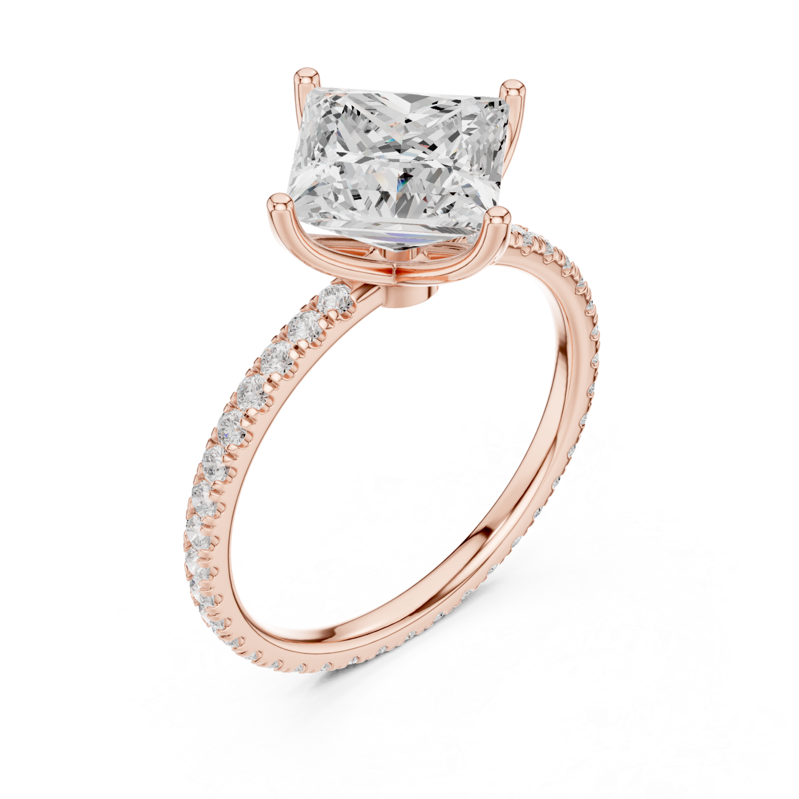  Rose Gold Midnight Grace Luminary Band Ring Right View