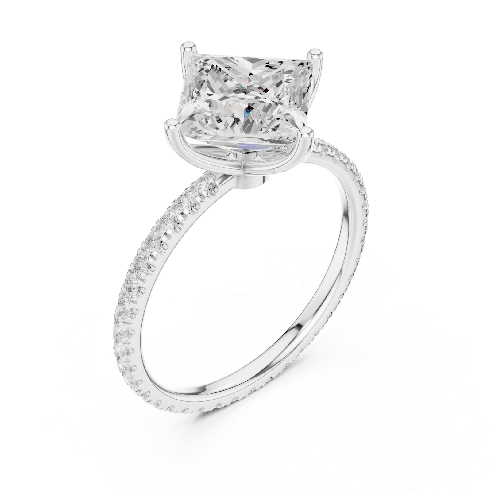  White Gold Midnight Grace Luminary Band Ring Right View