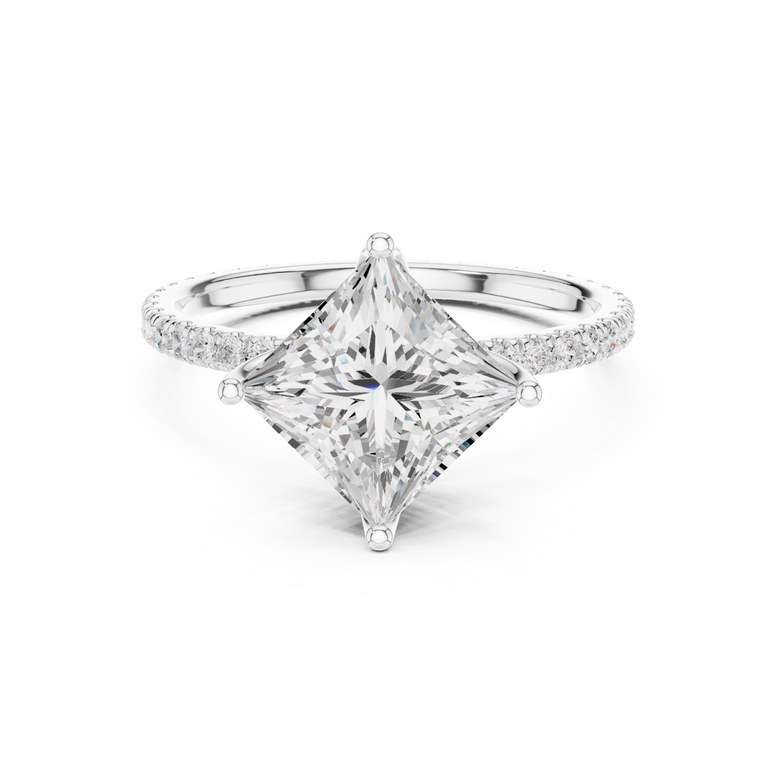  White Gold Midnight Grace Luminary Band Ring Front View