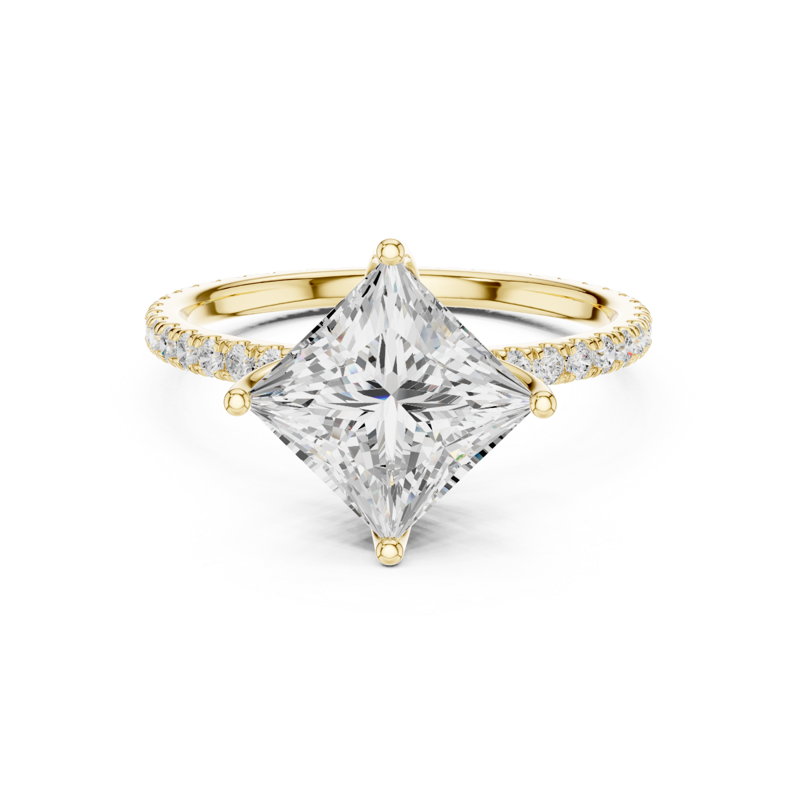  Gold Midnight Grace Luminary Band Ring Front View