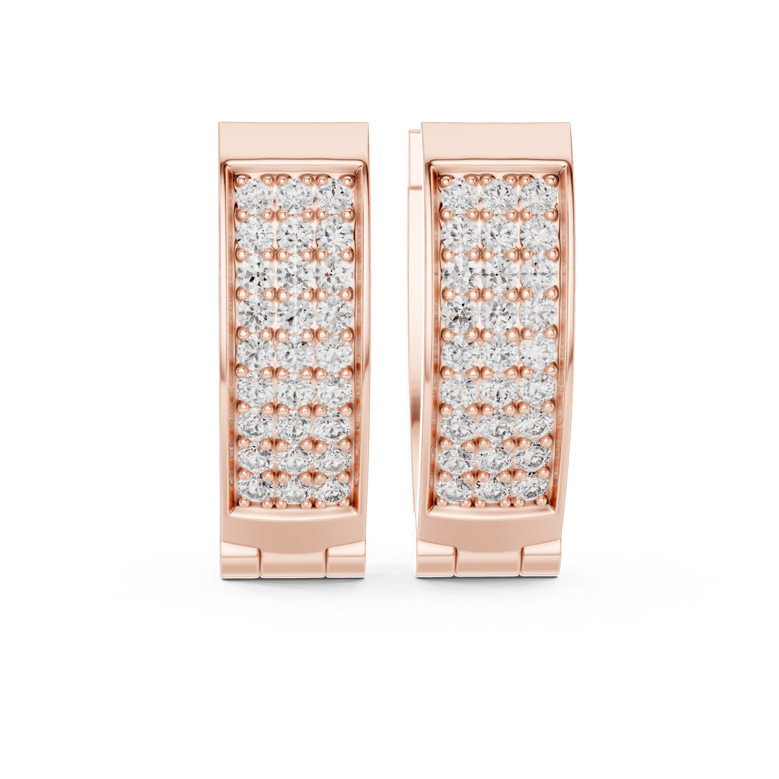  Rose Gold Luminous Ensemble Clip Earrings Front View