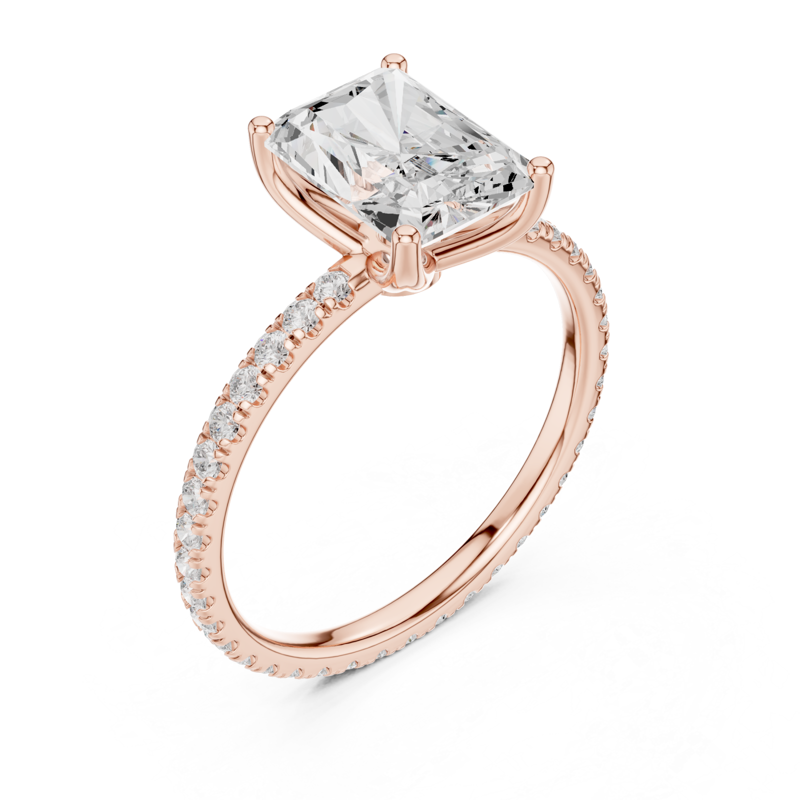  Rose Gold Regal Light Solitaire Ring Right View