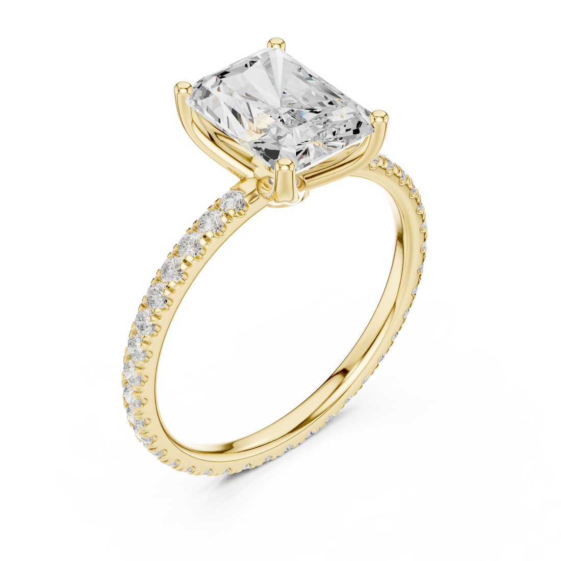 Gold Regal Light Solitaire Ring Right View
