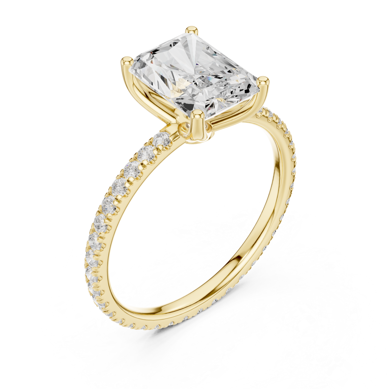Gold Regal Light Solitaire Ring Right View