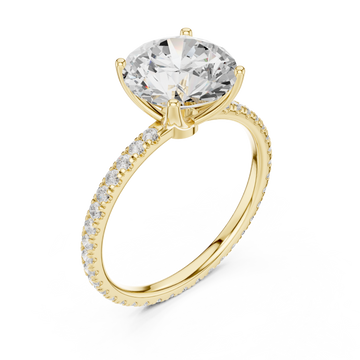 Gold Opulent Regal Pavé Accent Ring Right View
