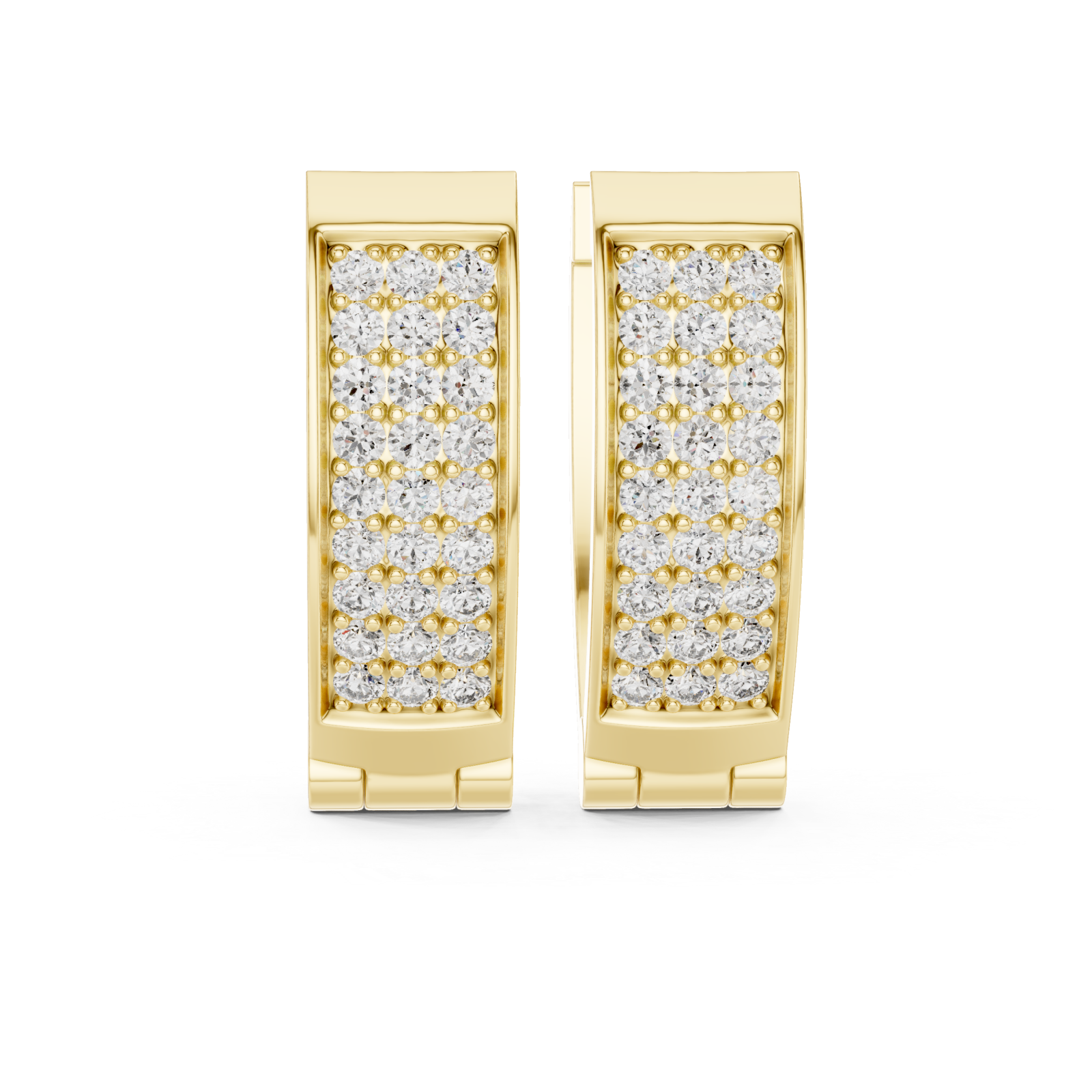  Gold Luminous Ensemble Clip Earrings Front View