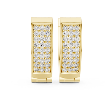  Gold Luminous Ensemble Clip Earrings Front View