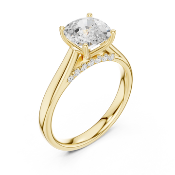  White Gold Radiant Contour Classic Band Ring Side View