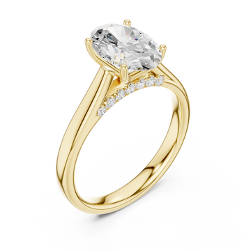  White Gold Celestial Aura Promise Ring Side View