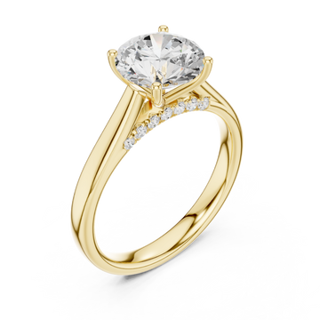  White Gold Harmony Muse Classic Engagement Ring Side View