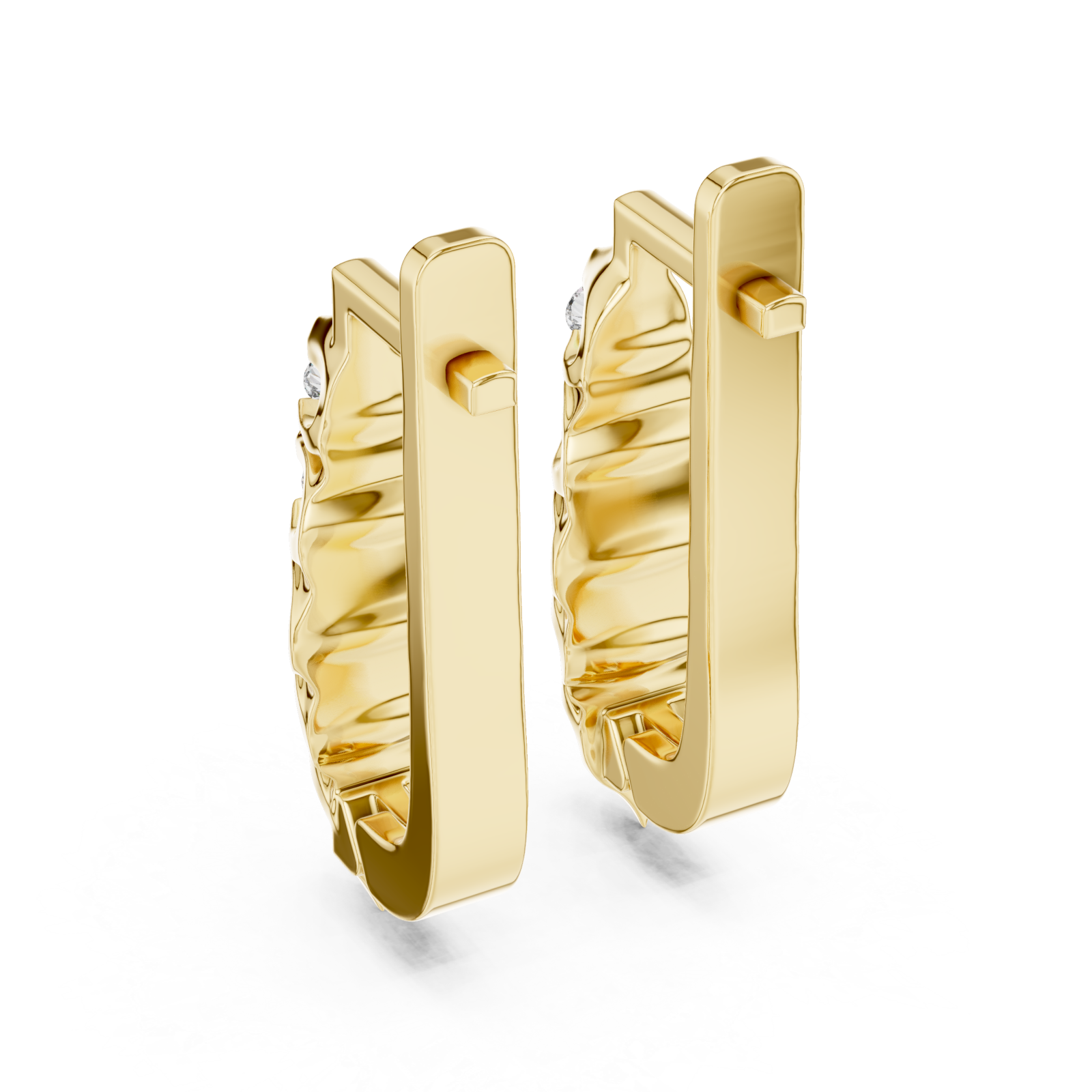  Gold Cascade Elegance Petite Earrings Side View