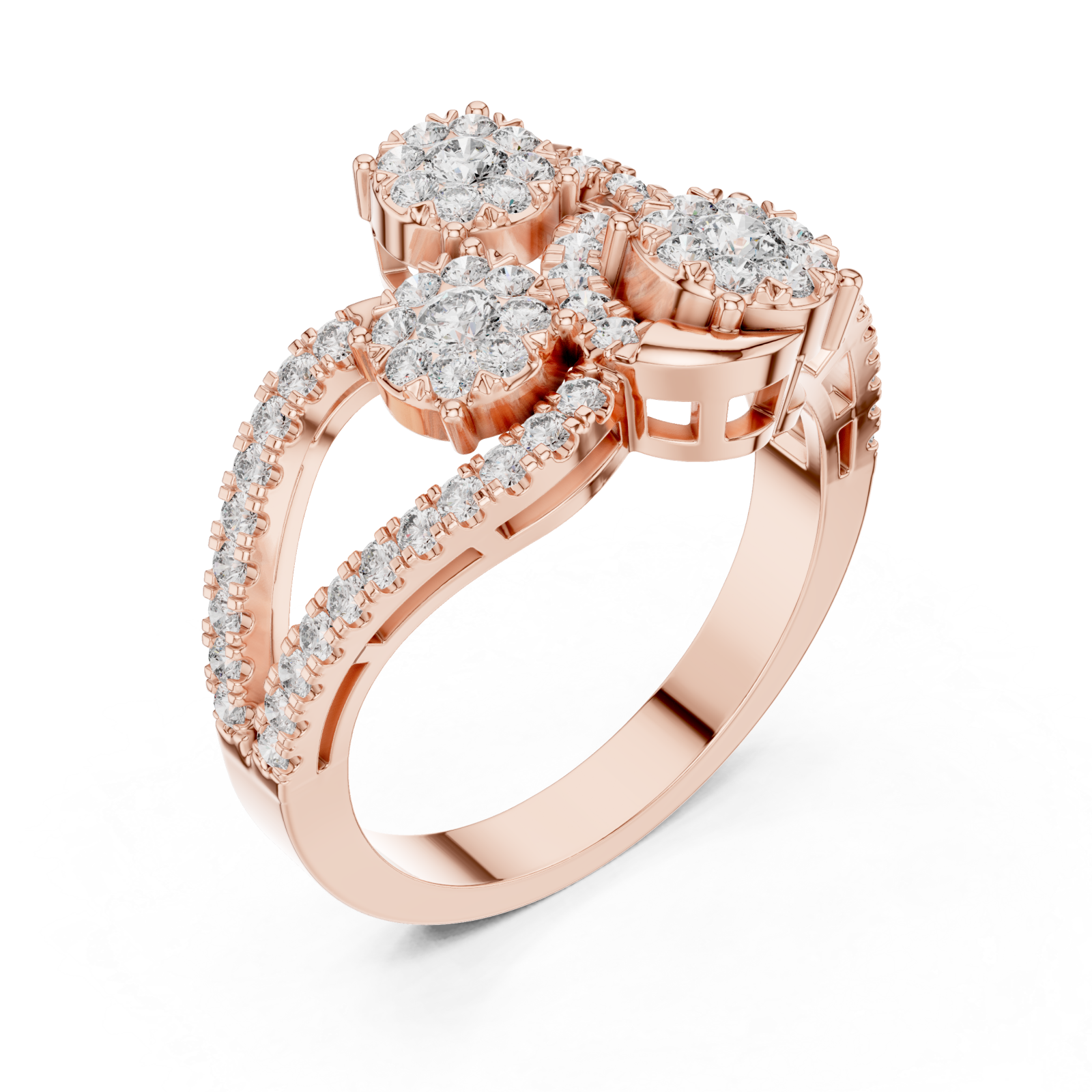  Rose Gold Graceful Petal Harmony Band Right View