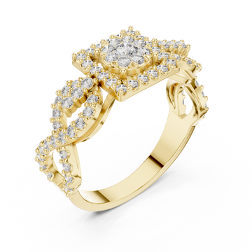 Gold Majestic Garland Embrace Mosaic Ring Right View