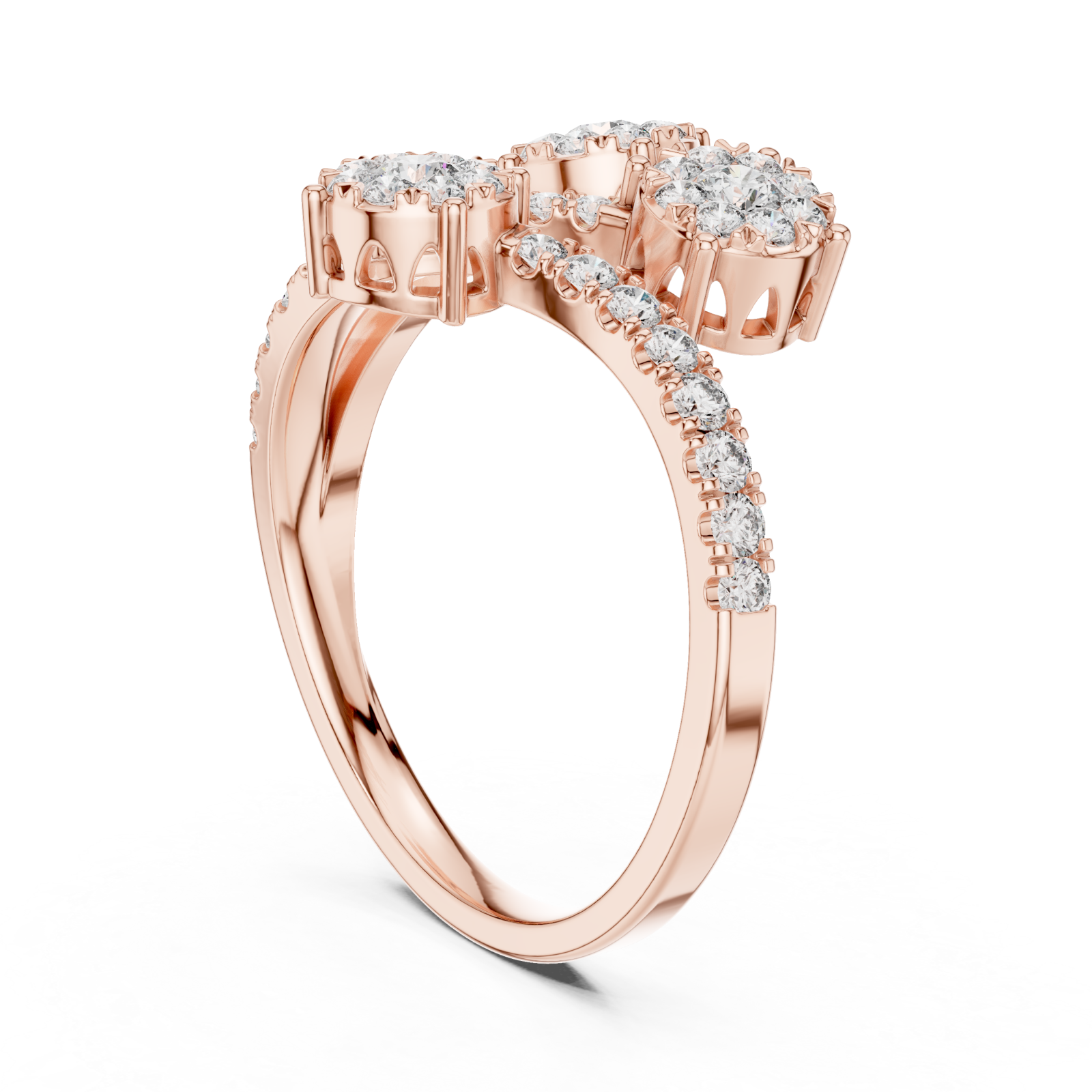  Rose Gold Infinity Petal Dreamscape Band Left View