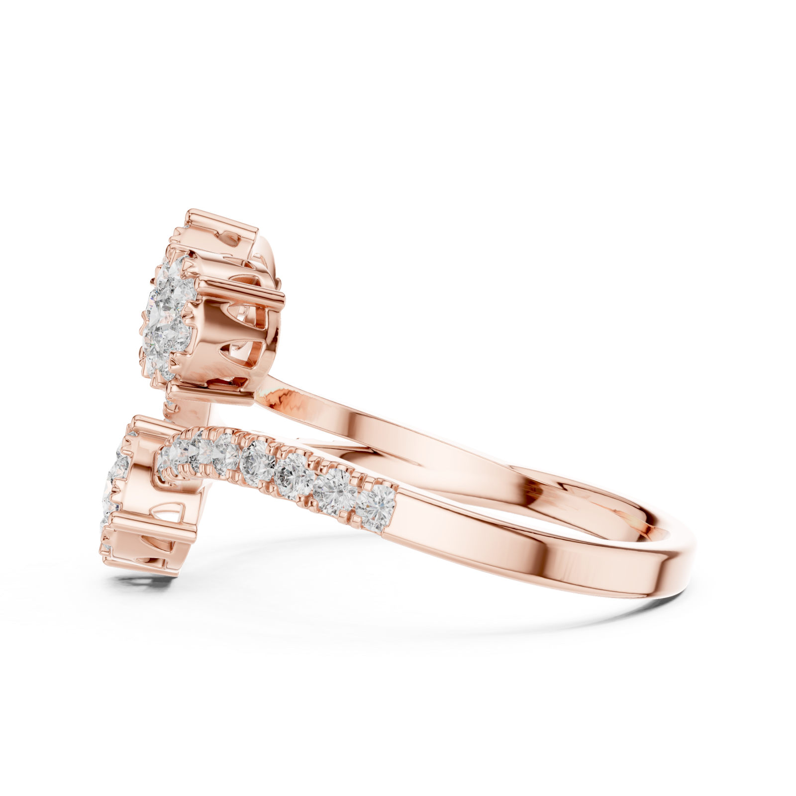  Rose Gold Infinity Petal Dreamscape Band Side View