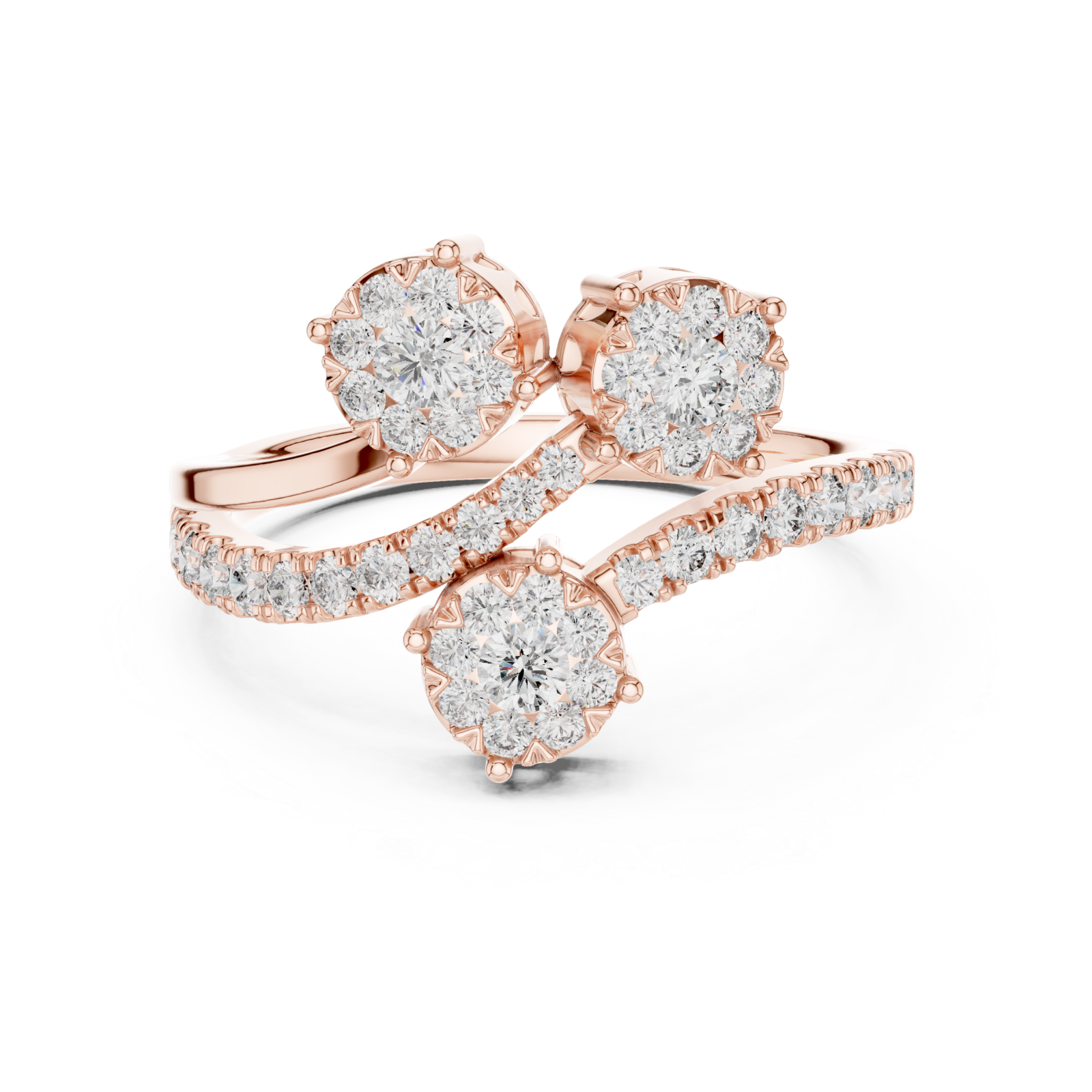  Rose Gold Infinity Petal Dreamscape Band Front View