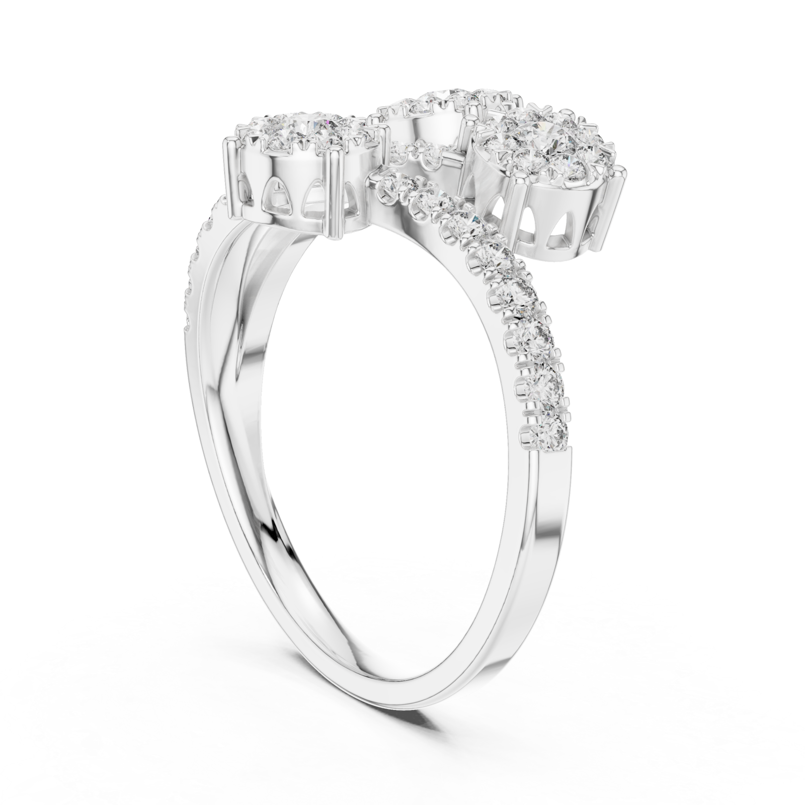  White Gold Infinity Petal Dreamscape Band Left View