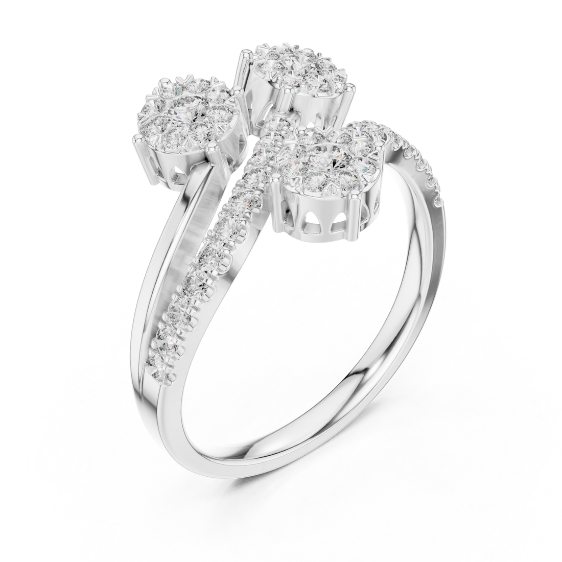  White Gold Infinity Petal Dreamscape Band Right View