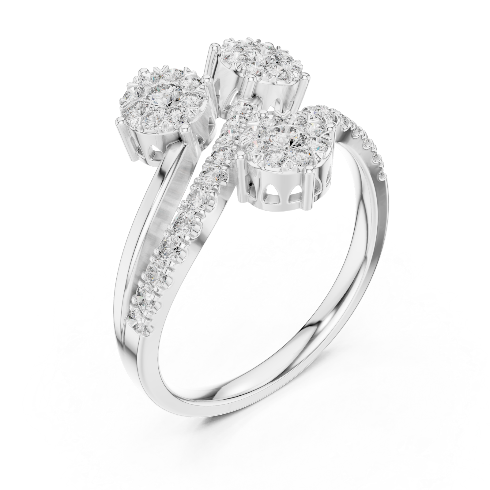  White Gold Infinity Petal Dreamscape Band Right View