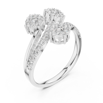  White Gold Infinity Petal Dreamscape Band Right View