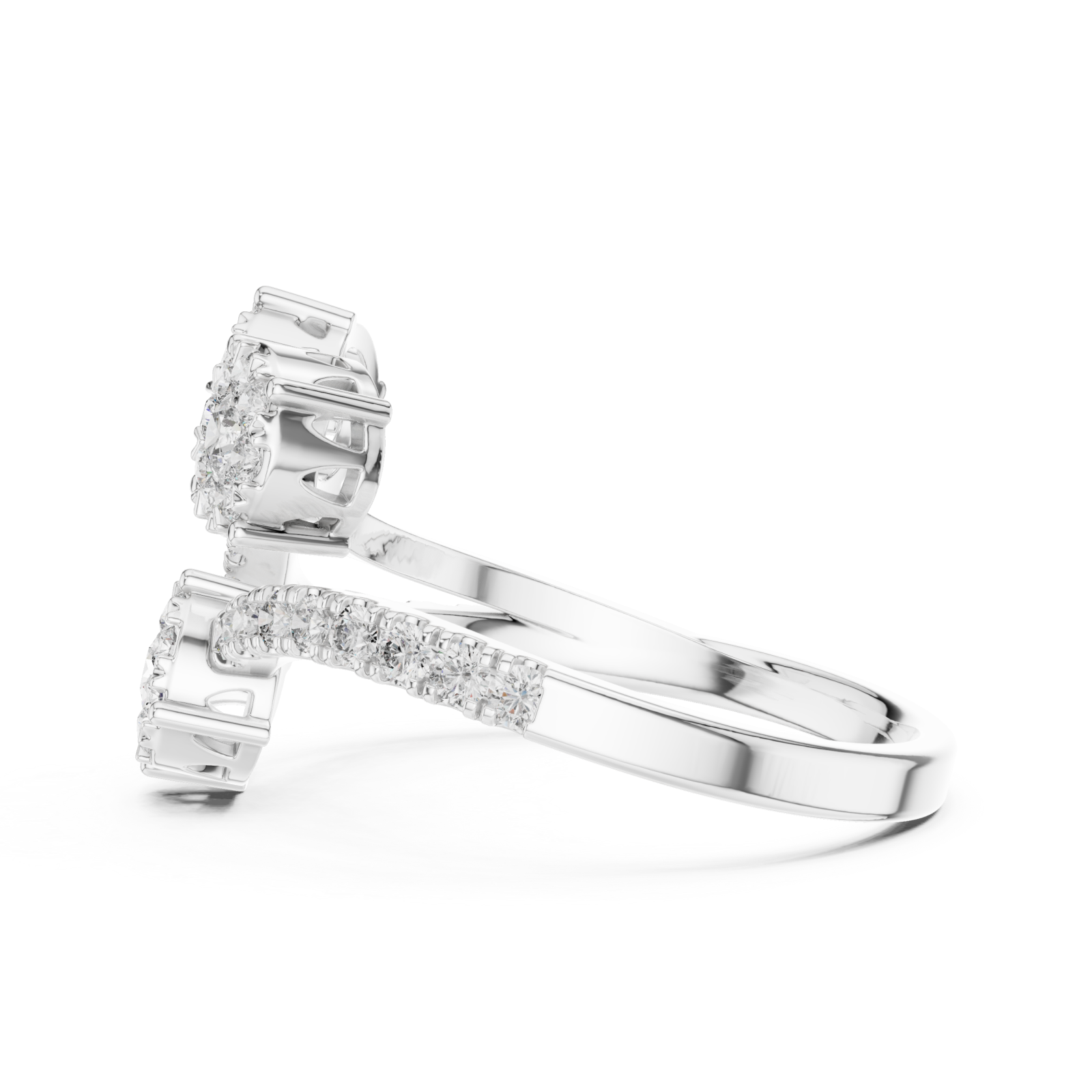  White Gold Infinity Petal Dreamscape Band Side View