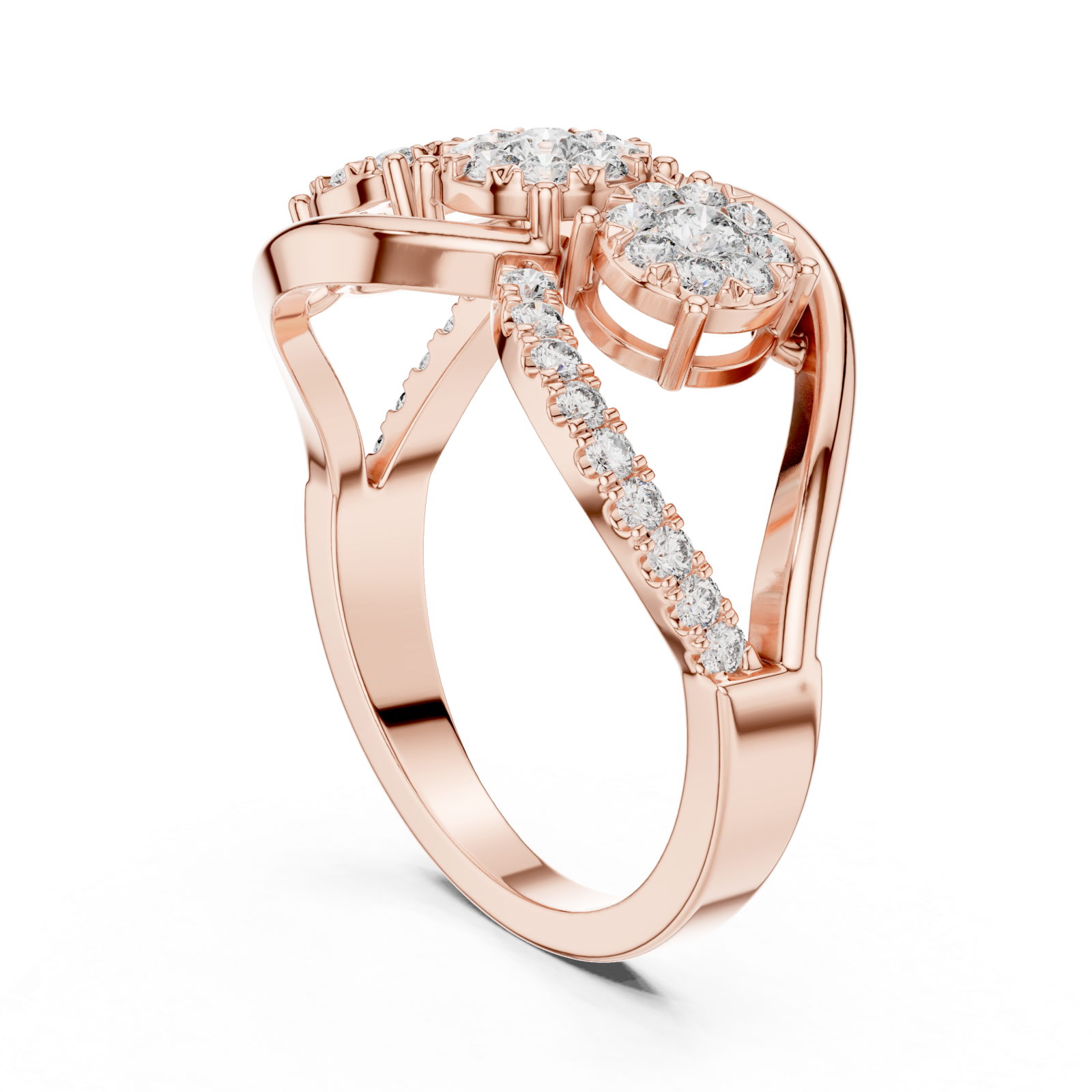  Rose Gold Mirage Bloom Halo Band Left View