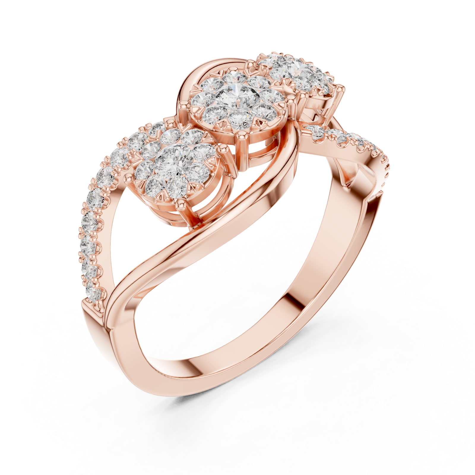 Rose Gold Mirage Bloom Halo Band Right View
