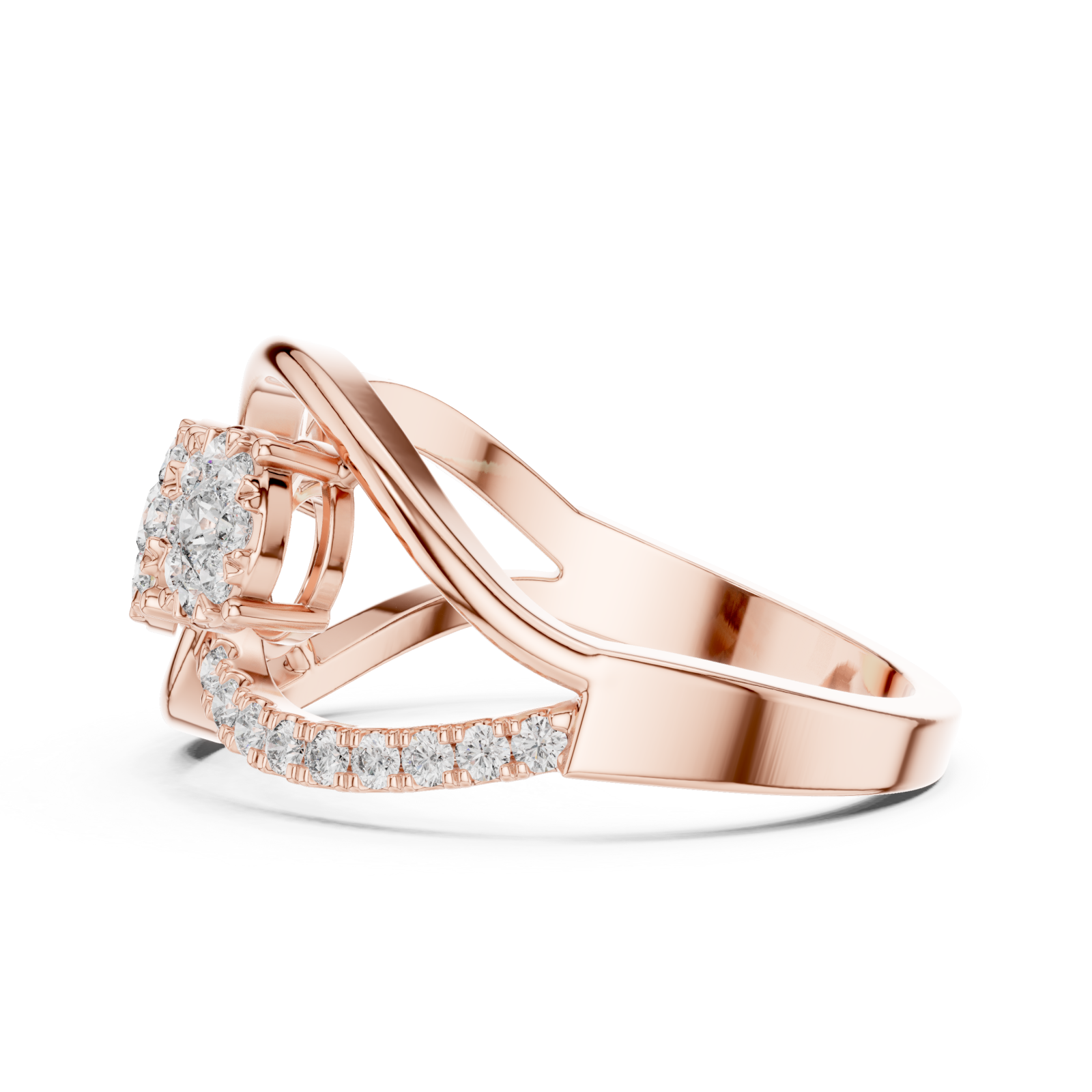  Rose Gold Mirage Bloom Halo Band Side View
