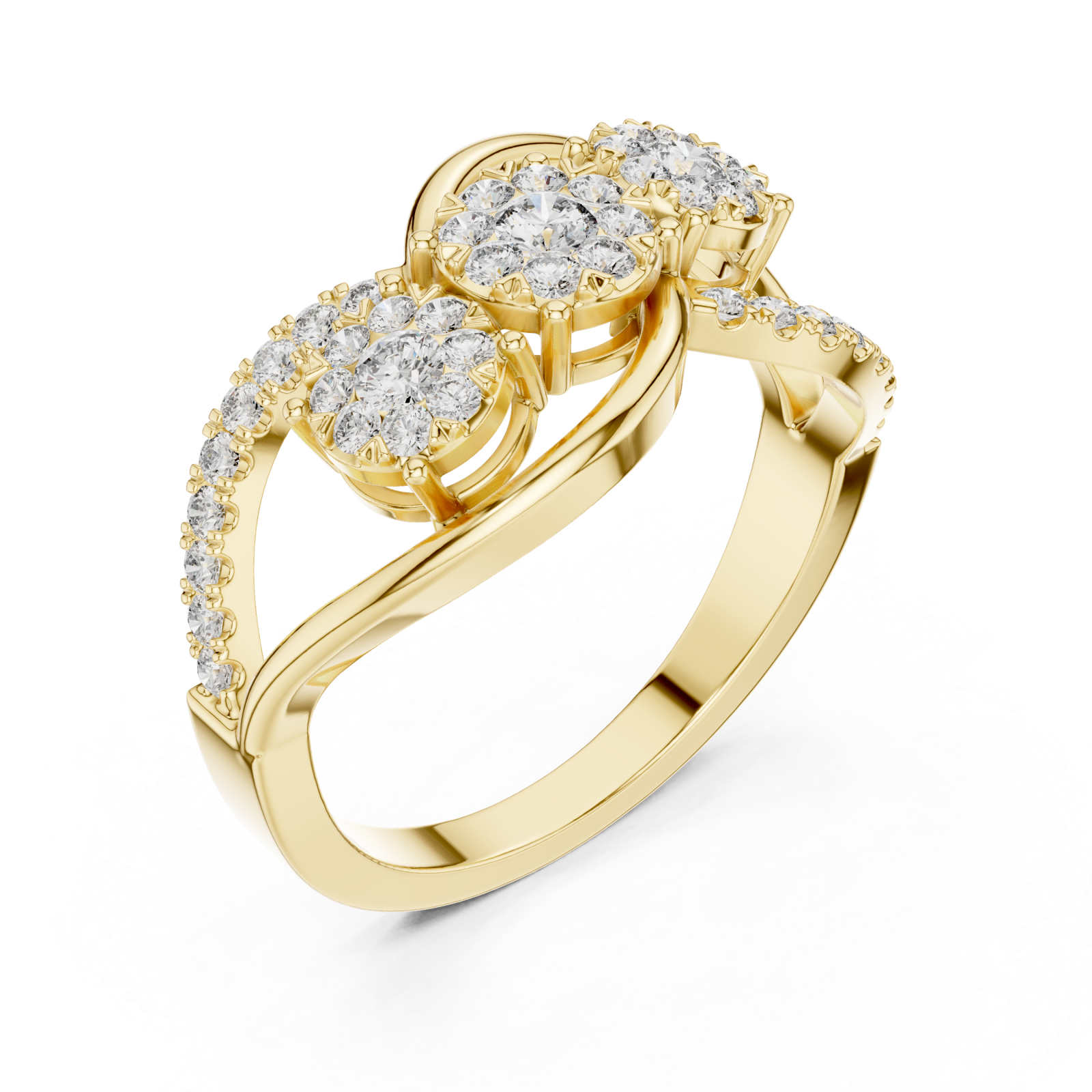 Gold Mirage Bloom Halo Band Right View