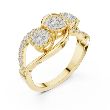Gold Mirage Bloom Halo Band Right View
